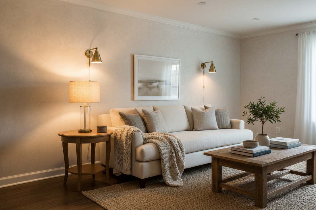 The 3-Layer Lighting Rule: How to Transform a Cold Living Room with Table Lamps and Accent Sconces