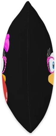Cute Turkey Face Girl Pink Bow shirt Funny Thanksgiving girl Throw Pillow - Image 2