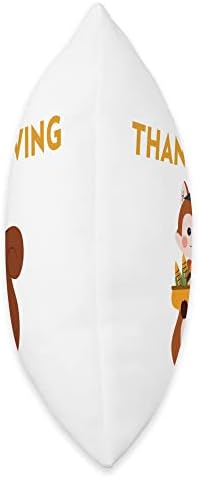 My First Thanksgiving Baby Clothes Boys Girls Cute Squirrel Throw Pillow - Image 2