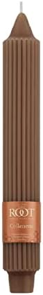 Root Candles 4-Count Unscented Dinner Candles Dripless Beeswax Enhanced Grecian Collenette Boxed Candle Set, 9-Inch, Portobello - Image 3