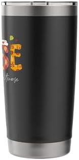 Thankful Thanksgiving Home Health Nurse Life Men Women Stainless Steel Insulated Tumbler - Image 2