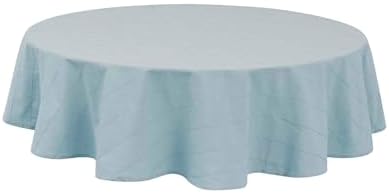 IZOD - Round Tablecloth, Decorative Tabletop Accessories, Holiday Home Decor (Chadwick Sky Blue, 70") by IZOD