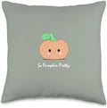 So Pumpkin Pretty Halloween and Thanksgiving Pink Girls Throw Pillow by Unknown