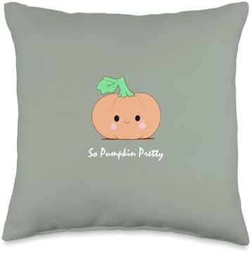 So Pumpkin Pretty Halloween and Thanksgiving Pink Girls Throw Pillow by Unknown