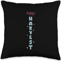 Happy Harvest Fall Vibes Autumn Thanksgiving Throw Pillow by Unknown
