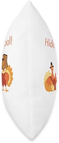 J&E Tees Thanksgiving Turkey Funny Hide You Fool Paper Bag Throw Pillow, 18x18, Multicolor - Image 2