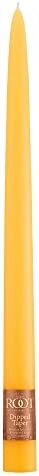 Root Candles 12-Count Unscented Hand-Dipped Tapers, 12-Inch, Butterscotch - Image 3