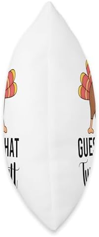 Guess What Turkey Butt Funny Sarcastic Turkey Thanksgiving Throw Pillow - Image 2