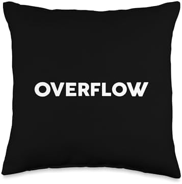 Shirt That Says OVERFLOW T-Shirt Simple Thanksgiving Throw Pillow by Unknown