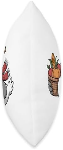 Thanksgiving Just a Thankful Goose Fall Harvest Farm Picnic Throw Pillow - Image 2
