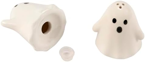 Primitives by Kathy Ghost Pair Halloween Ceramic Salt Pepper Shaker Set - Image 4