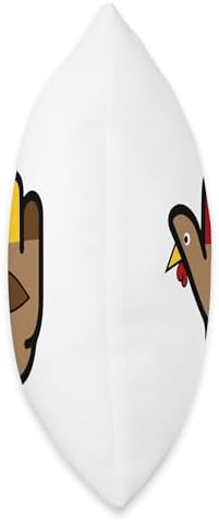 Hand Turkey Middle Finger Funny Adult Thanksgiving Holiday Throw Pillow - Image 2