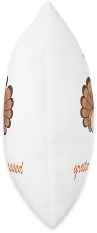 Thankful Grateful Blessed Happy Thanksgiving Turkey Family Throw Pillow - Image 2