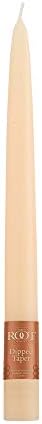 Root Candles 12-Count Unscented Hand-Dipped Tapers, 9-Inch, Buttercream - Image 3