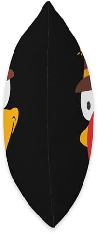 Cute Turkey Face With Pilgrim Hat For Thanksgiving Throw Pillow - Image 2