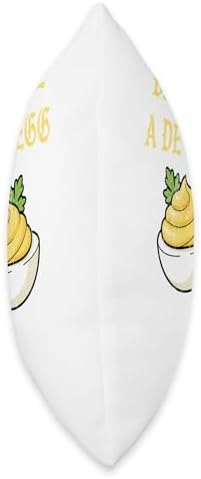 Bad Day to Be a Deviled Egg Retro Funny Thanksgiving Dinner Throw Pillow - Image 2
