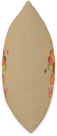 Thankful Grateful Blessed Happy Thanksgiving Turkey Pumpkin Throw Pillow - Image 2