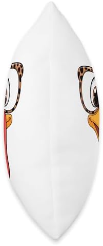 Cute Turkey Face with Leopard Glasses | Thanksgiving Throw Pillow - Image 2