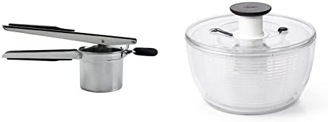 OXO Good Grips Stainless Steel Potato Ricer and OXO Good Grips Large Salad Spinner - 6.22 Qt., White by OXO