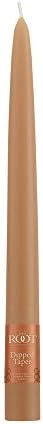 Root Candles 12-Count Unscented Hand-Dipped Tapers, 9-Inch, Beeswax Color - Image 3