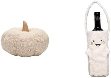 Bundle of Pearhead Sherpa Pumpkin + Pearhead Halloween Ghost Wine Bottle Holder by Pearhead
