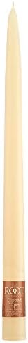 Root Candles 12-Count Unscented Hand-Dipped Tapers, 12-Inch, Buttercream - Image 3