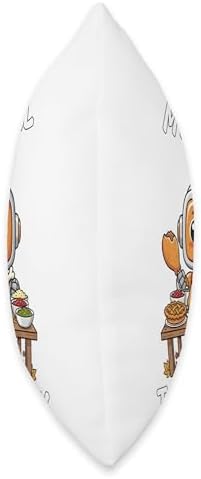 Futuristic Robot Eating Turkey Funny Thanksgiving Day AI Throw Pillow - Image 2