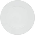 SARO LIFESTYLE Decorative Charger Plates, 13” Round Plastic Charger Plates, Set of 4 – Elegant Table Décor for Events, Weddings & Home Dining, White by SaroLifestyle