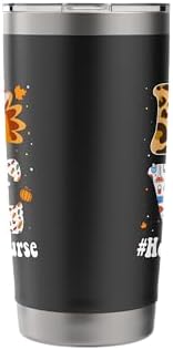 Leopard Gobble Gobble Thanksgiving Home Care Nurse Turkey Stainless Steel Insulated Tumbler - Image 4
