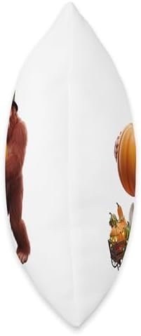Bigfoot Holding Pumpkin Funny Turkey Thanksgiving Fall Throw Pillow - Image 2