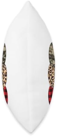 Fall Pumpkins Leopard Plaid Camo Halloween Thanksgiving Throw Pillow - Image 2