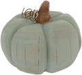 Boston International Pumpkin Tabletop Mantel Shelf Fall Autumn Thanksgiving Halloween Decorations for Home, Small, Aqua Carved by BostonInternational