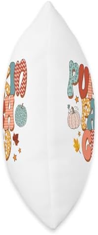 Funny Thanksgiving Fall Season Apparel Retro Groovy Pumpkin Patch Crew Thanksgiving Fall Autumn Throw Pillow, 18x18, Multicolor - Image 2