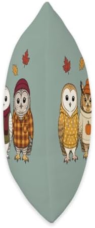 Owl Fall Autumn Season Pumpkin Throw Pillow - Image 2