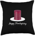 Turkey Stuffing Treat Gift Canned Cranberry Jellied Sauce Thanksgiving Holiday Treat Throw Pillow, 18x18, Multicolor by Unknown
