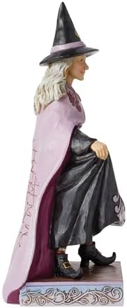 Enesco Jim Shore Heartwood Creek Halloween Witch with Pumpkins in Skirt Figurine- Stone Resin Hand Painted Crafted Collectible Halloween Figurines Home Decor Statue, 8.27 Inch