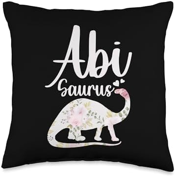 Abi Saurus Grandma Mother's Day Thanksgiving Christmas Throw Pillow by Unknown