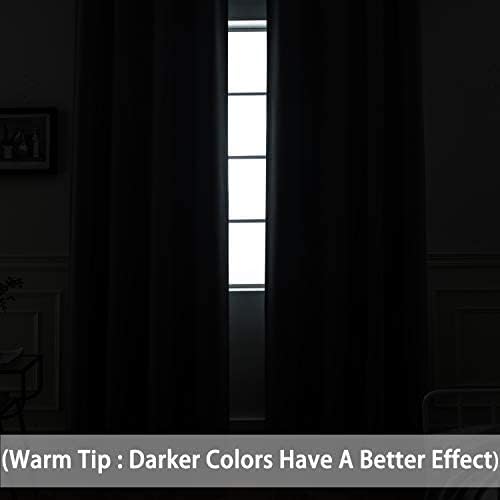 Yakamok Ombre Grey and Pink Curtains for Bedroom, Gradient Room Darkening Curtains 63 inches Long,Grommet Thermal Insulated Light Blocking Window Drapes/Curtain for Living Room,52 x 63 Inch,2 Panels