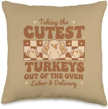 Pregnancy Announcement Thanksgiving - Taking The Cutest Tur Throw Pillow by Unknown