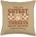 Pregnancy Announcement Thanksgiving - Taking The Cutest Tur Throw Pillow by Unknown