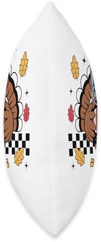 Retro Thanksgiving Turkey Football Toddler Boys Kids Throw Pillow - Image 2