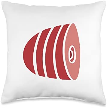 Large Spiral Ham Throw Pillow by Unknown