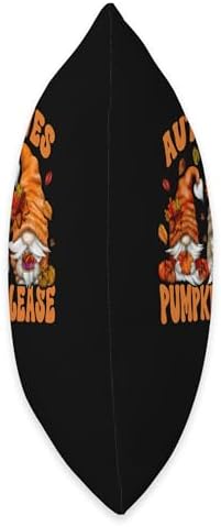Funny Thanksgiving Gnomes Autumn Leaves And Pumpkins Please Throw Pillow - Image 2