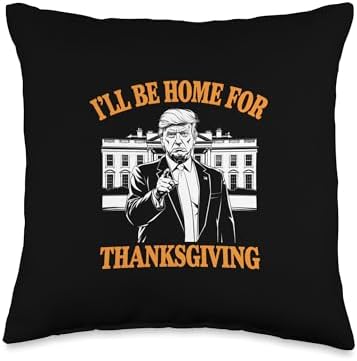 I'll Be Home For Thanksgiving Throw Pillow by Unknown