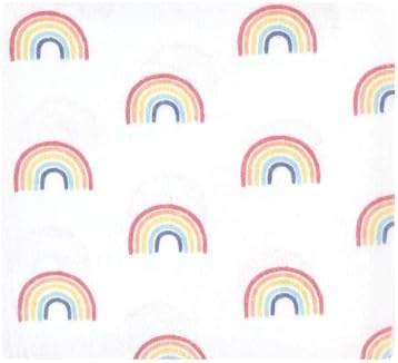 Hudson Baby Unisex Baby Cotton Poly Flannel Receiving Blankets, Creative Rainbow, One Size - Image 3
