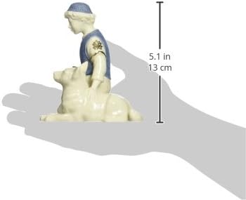 Lenox 853743 First Blessing Nativity Shepherd & Dog Figurine | ivory porcelain, hand-painted | 4.75 inch height | religious nativity scene collectible gift, holiday decor