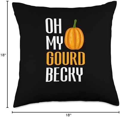 Thanksgiving Joke Pumpkin Dessert - Oh My Gourd Becky Throw Pillow - Image 4