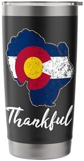 COLORADO State Flag Turkey Thanksgiving Home Celebrations Stainless Steel Insulated Tumbler - Image 3
