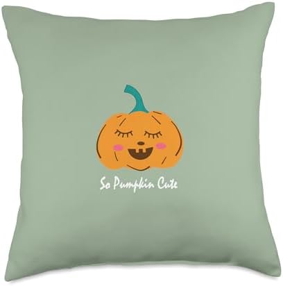 So Pumpkin Cute Halloween and Thanksgiving Kids Throw Pillow by Unknown