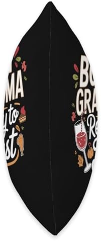 Funny Thanksgiving Boozy Grandma Ready To Feast Throw Pillow - Image 2
